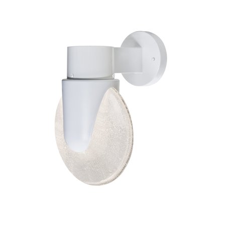 BESA LIGHTING Prada Outdoor Sconce, White/Bubble, White Finish, 1x60W Incandescent PRADAWH-WALL-WH